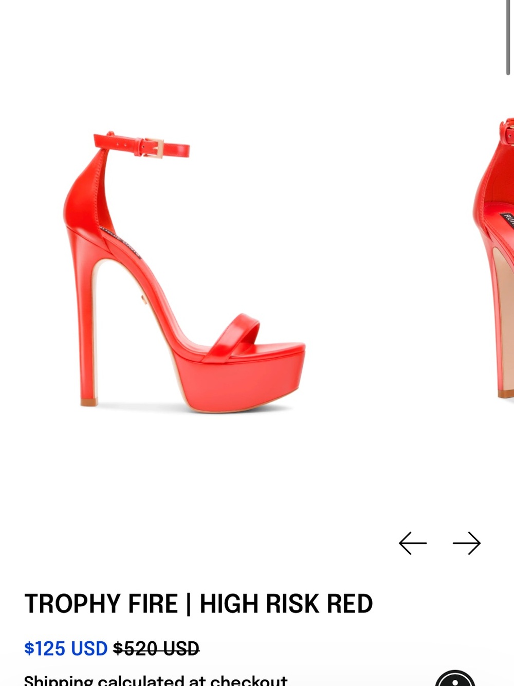 Ruthie Davis Red Platform Ankle-Strap Heels